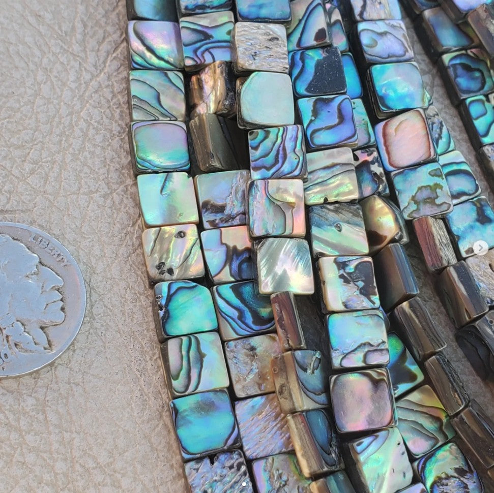 Abalone strands of about 50 beads - $35 per strand